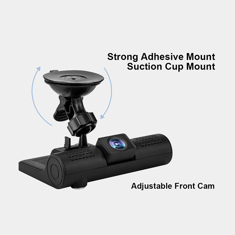 Dashcam Three Way Car DVR with Dual / Reverse Camera Night Vision Dash Cam - Image 3